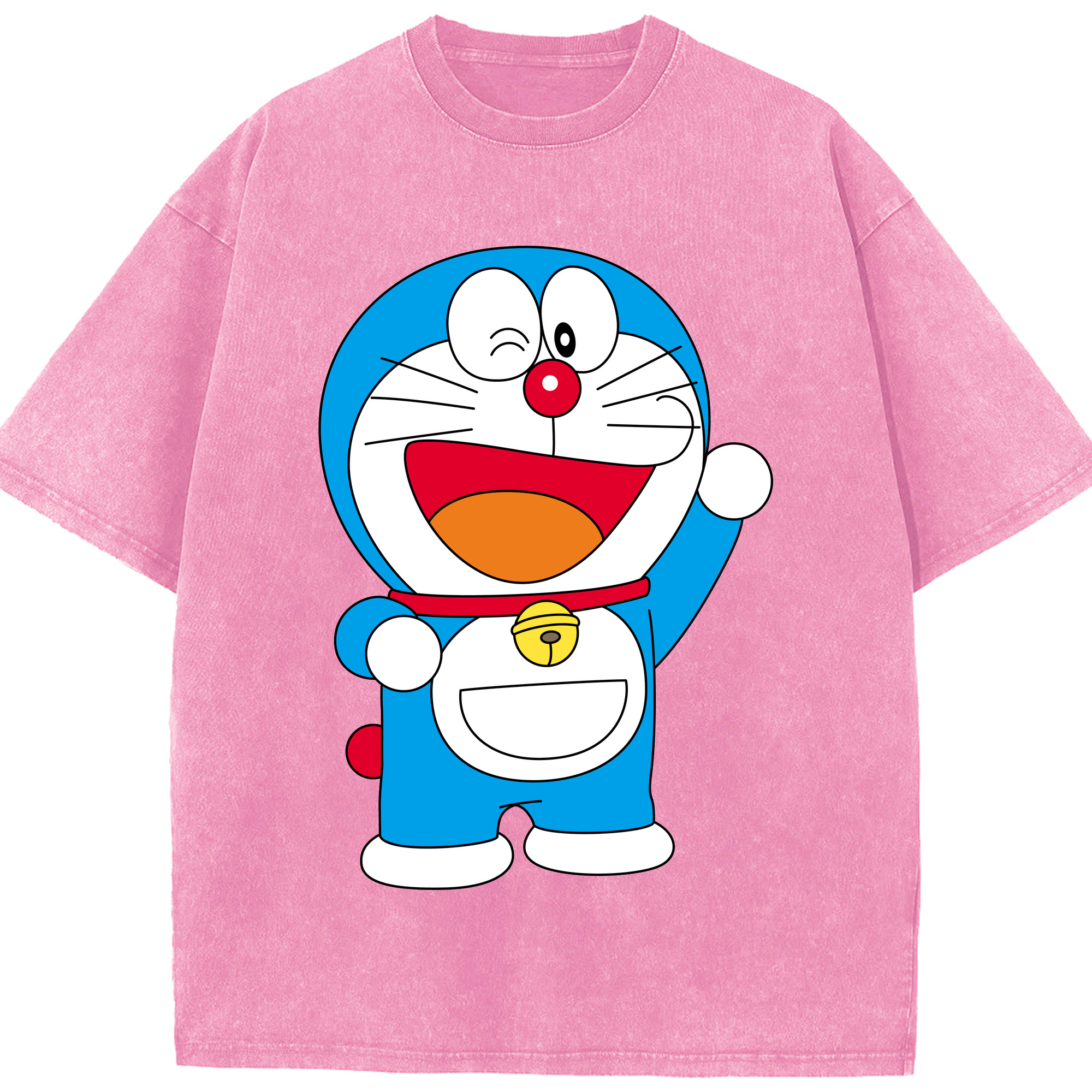 （画像用） ドラえもん Doraemon 綿100% ヴィンテージ風 半袖Tシャツ（フロントプリント）